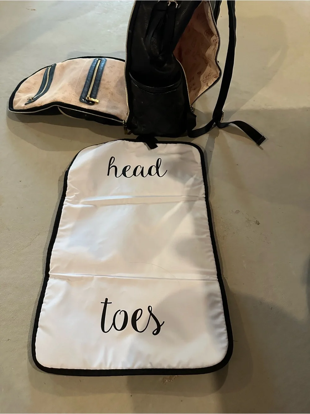 Itzy Ritzy Backpack Diaper Bag with Gold Trim